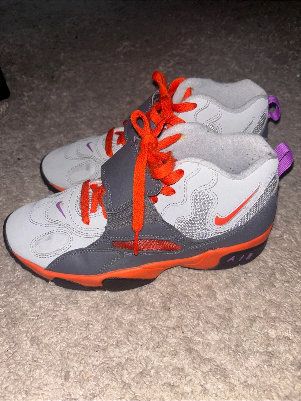 Nike Kids Gray, Orange & Purple Mid-Top Sneakers